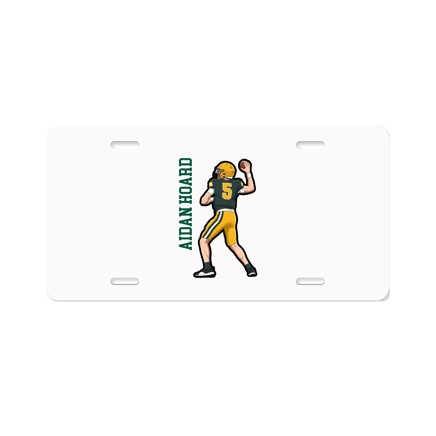 License Plate — Name Vertical in Classic