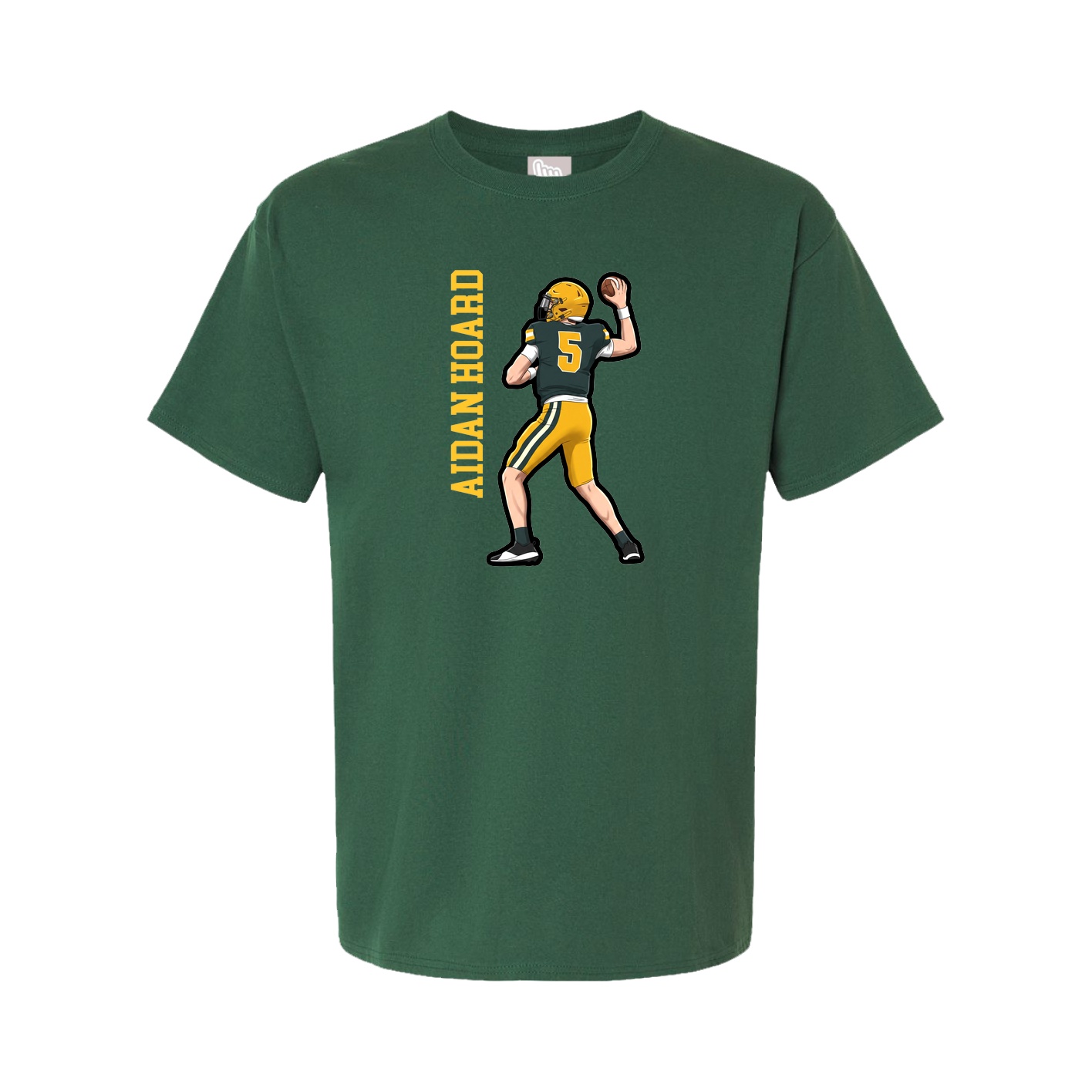 Tee — Name Vertical in Green