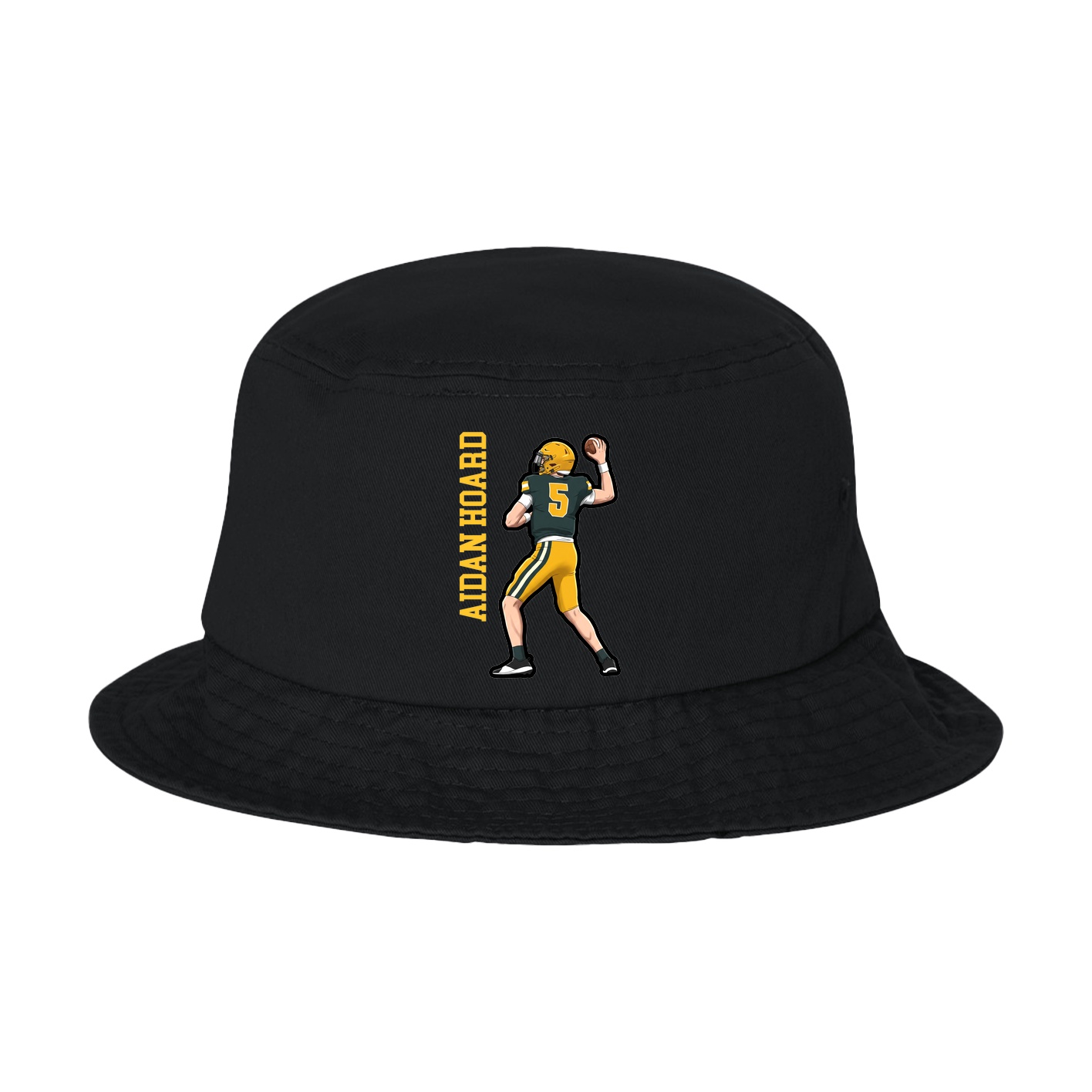 Bucket Cap — Name Vertical in Black