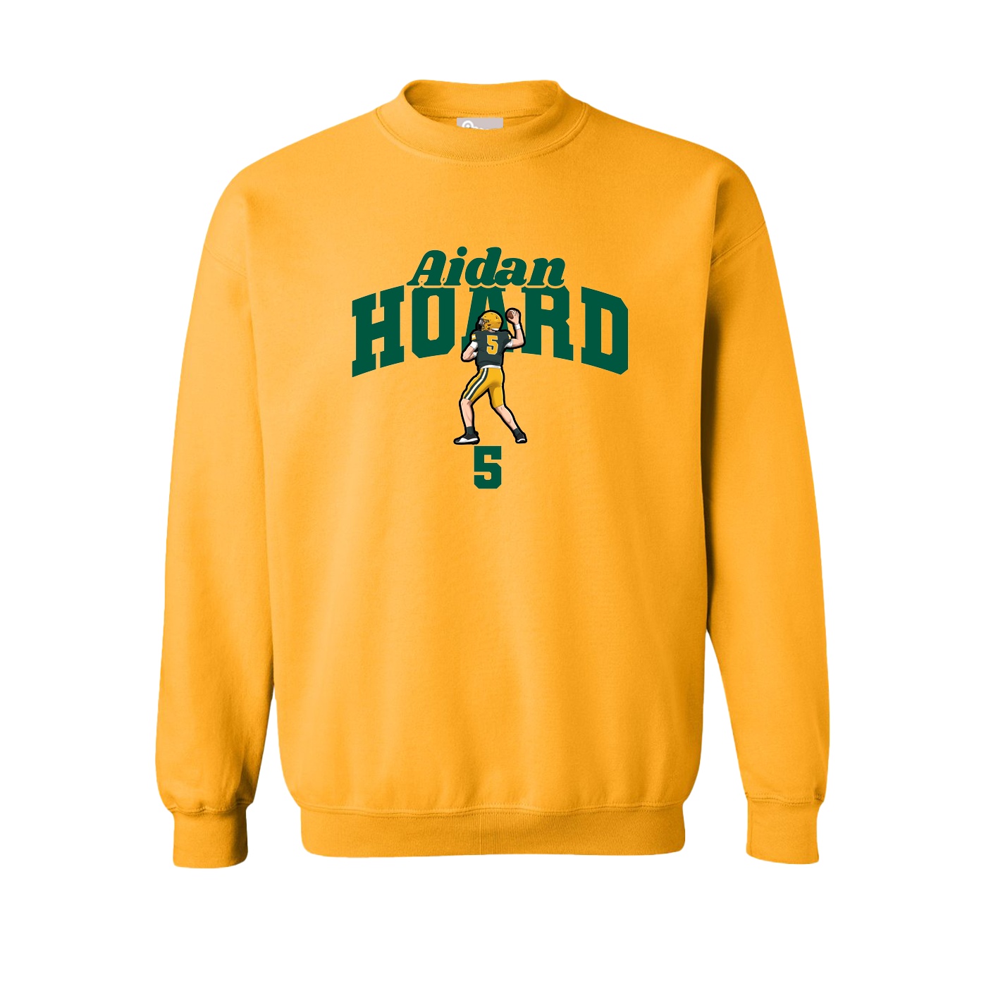 Fleece Crew — Signature Arch in Gold