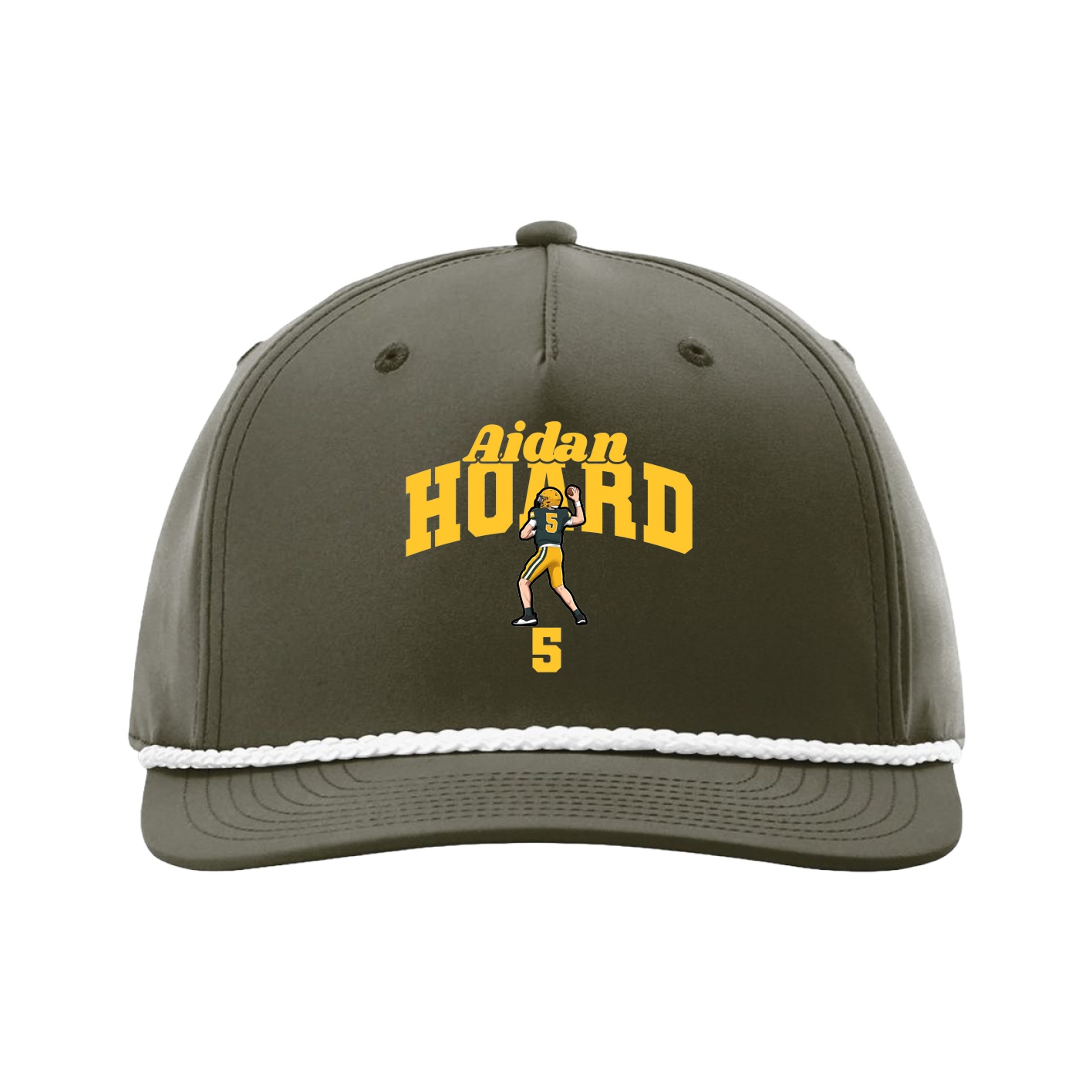 Five-Panel Classic Rope Cap — Signature Arch in Green