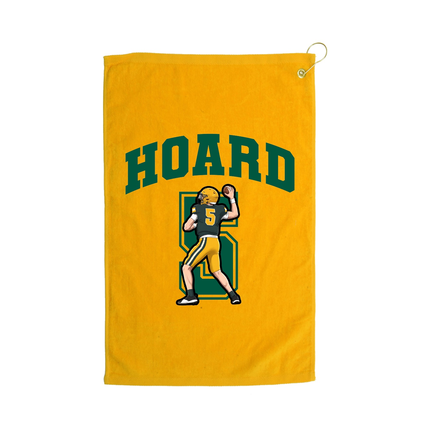 Golf Towel — Number in Gold