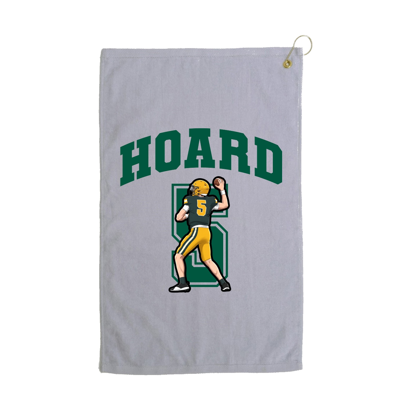 Golf Towel — Number in Grey