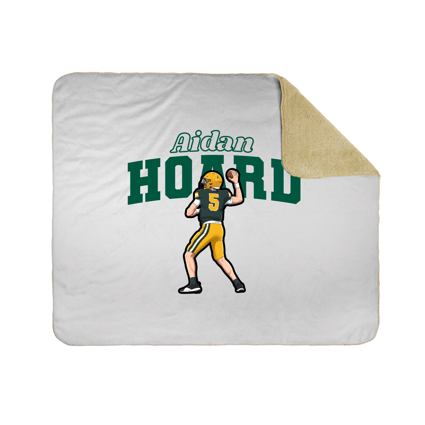 Throw Blanket — Name Arch in White