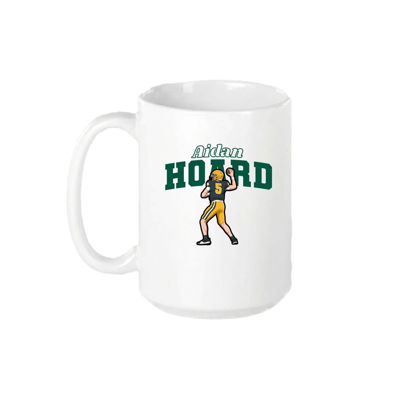 15oz Coffee Mug — Name Arch in White