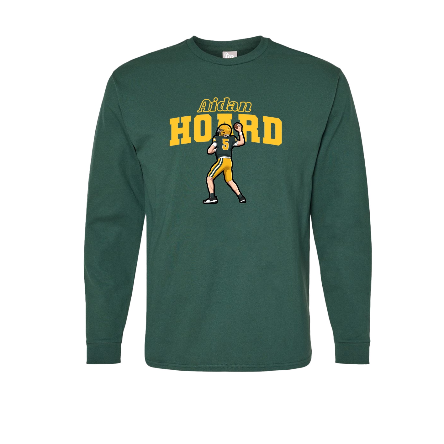 Long Sleeve Tee — Name Arch in Green