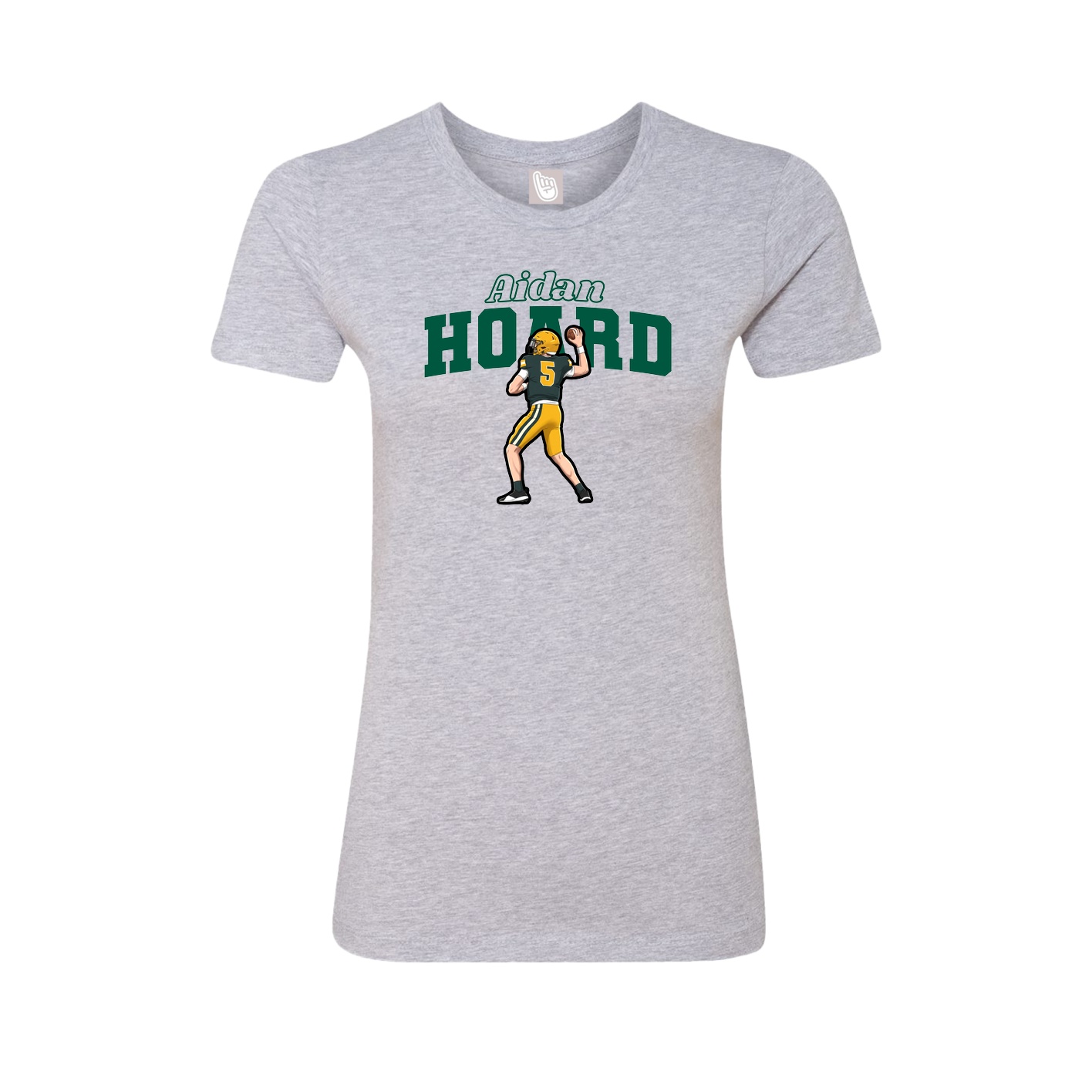 Womens Tee — Name Arch in Grey