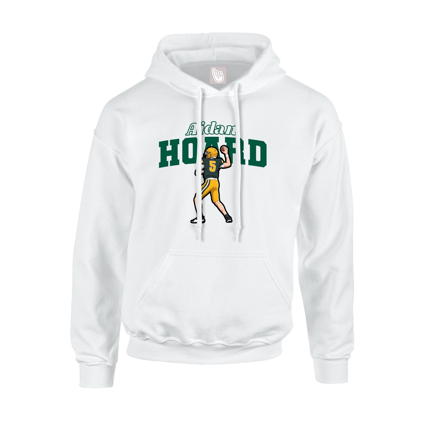 Hoodie — Name Arch in White