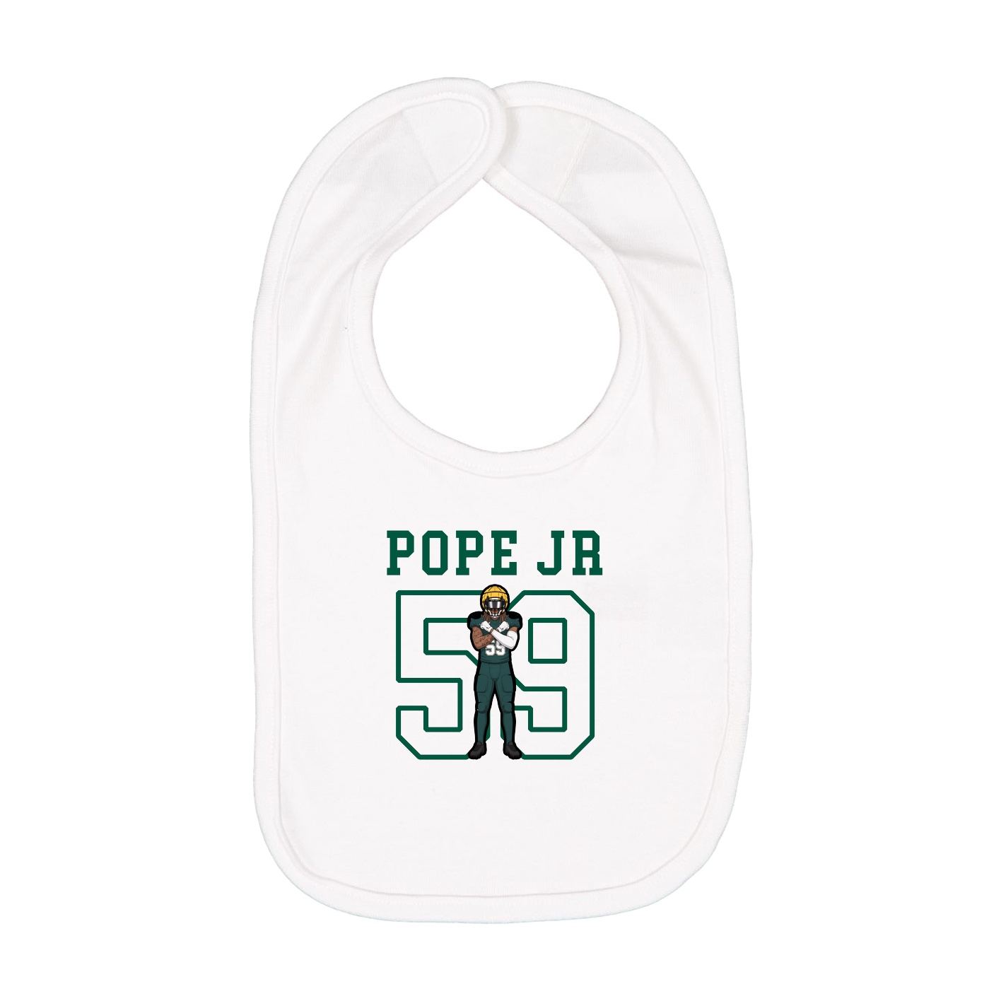 Infant Bib — Shirsey in White