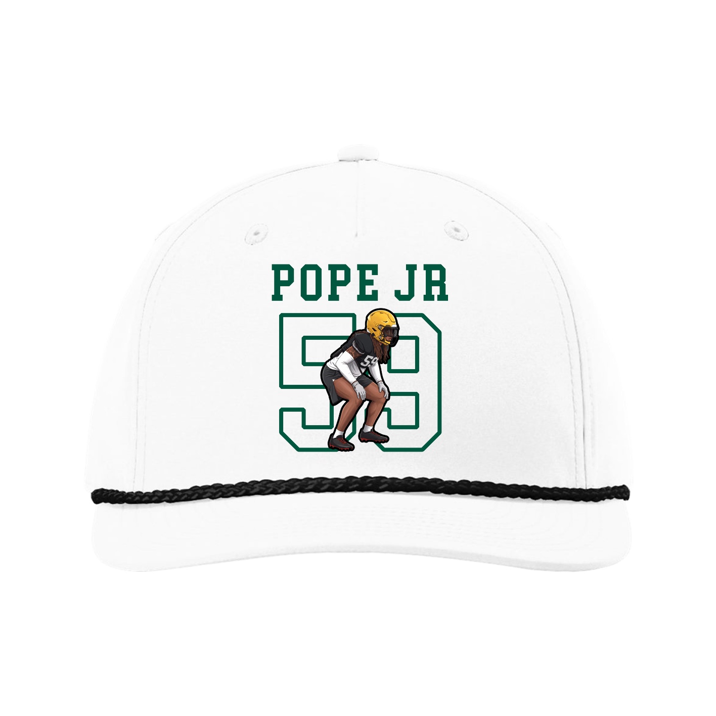 Five-Panel Classic Rope Cap — Shirsey in White