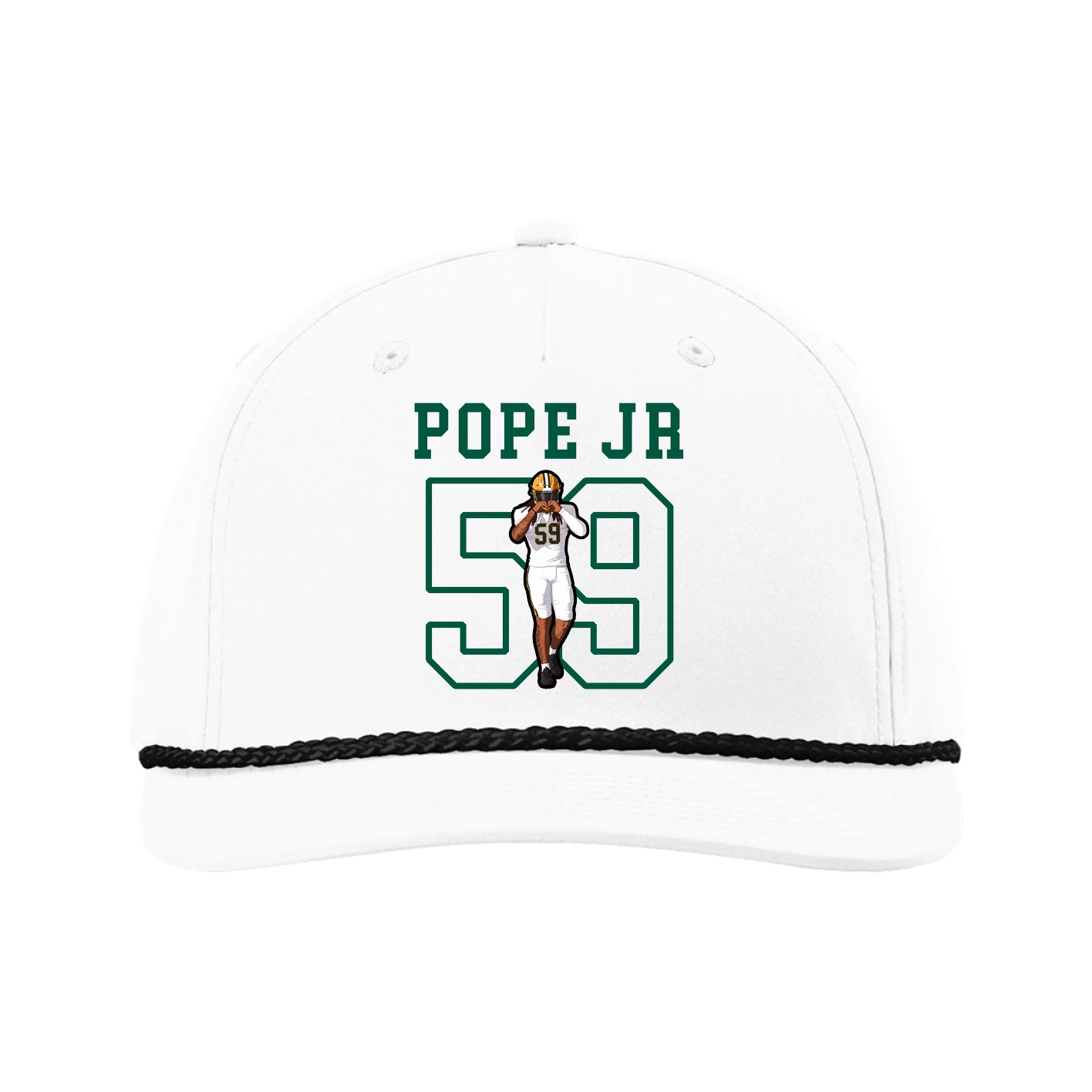 Five-Panel Classic Rope Cap — Shirsey in White