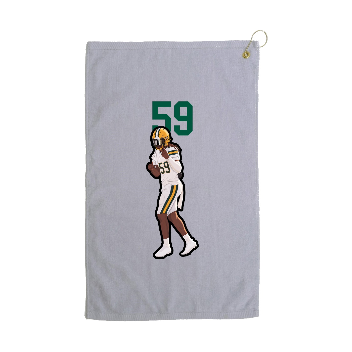 Golf Towel — Number Top in Grey