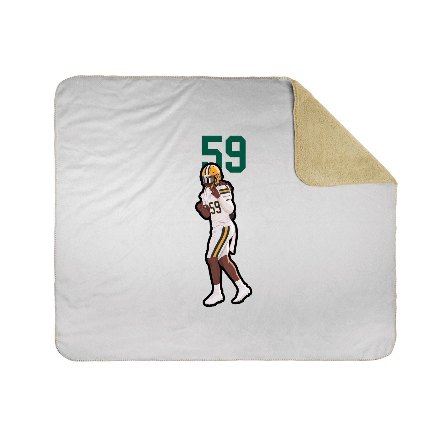 Throw Blanket — Number Top in White