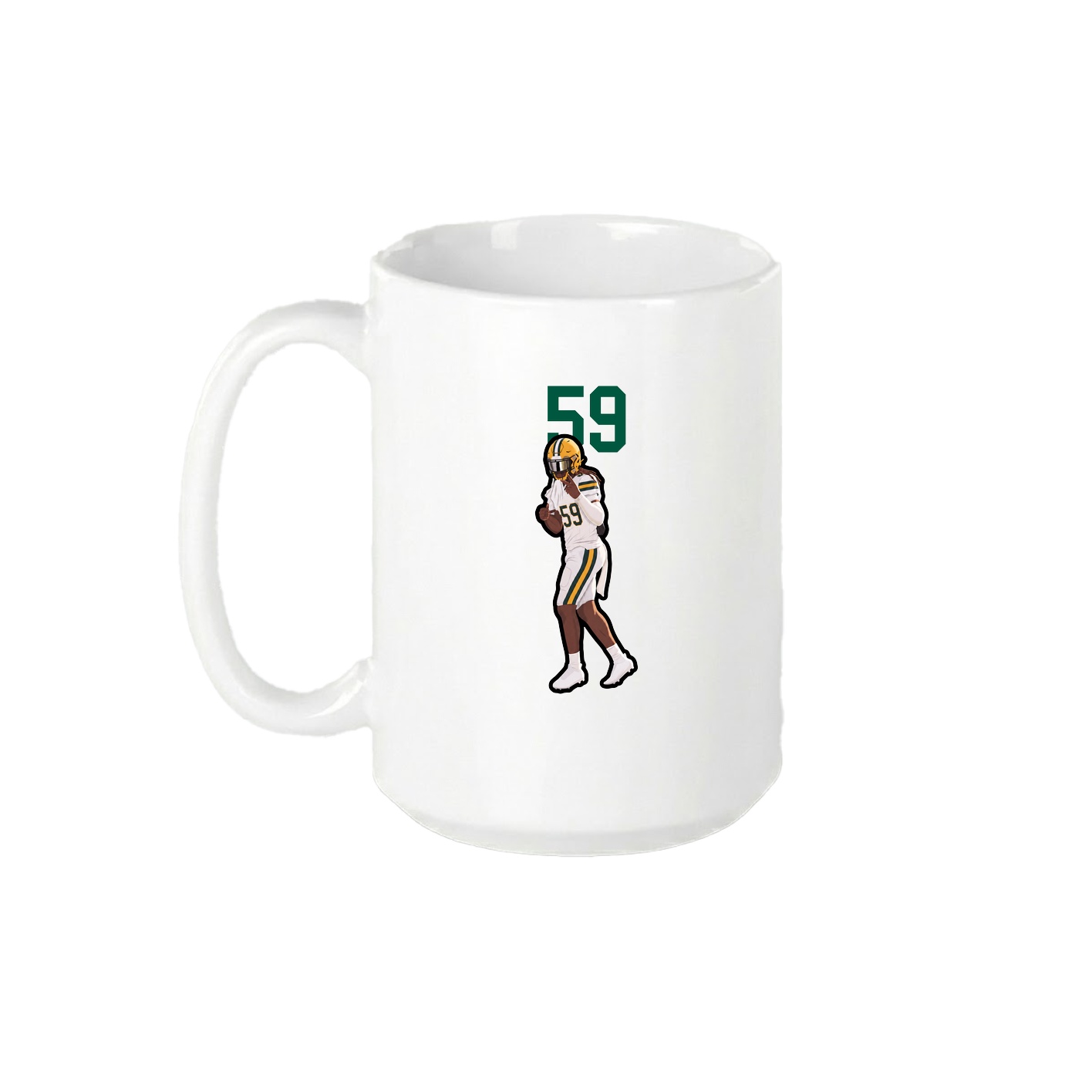15oz Coffee Mug — Number Top in White