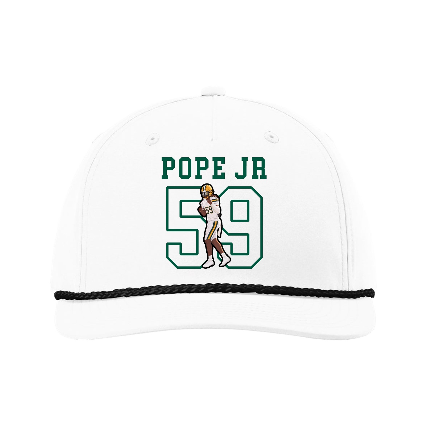 Five-Panel Classic Rope Cap — Shirsey in White
