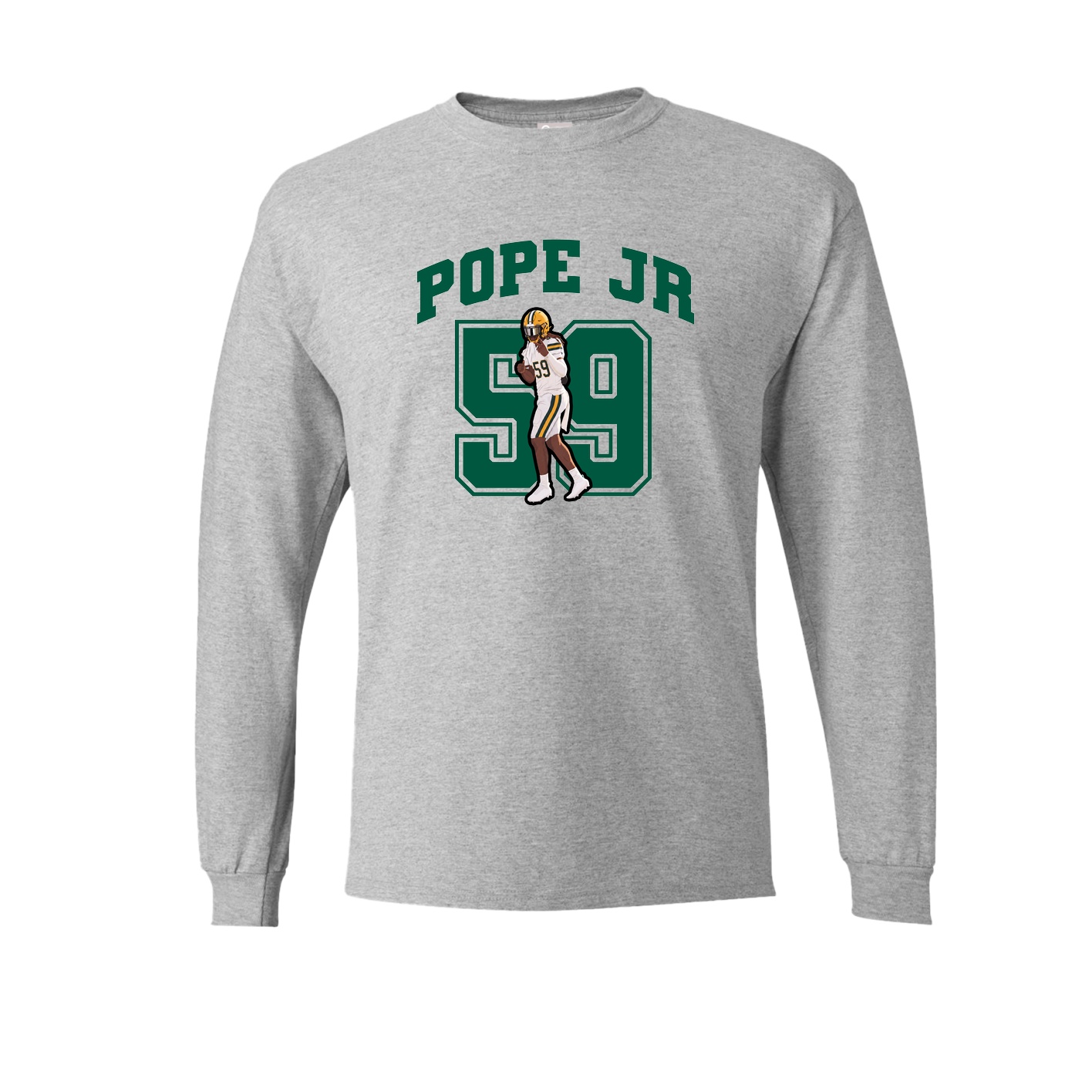 Long Sleeve Tee — Number in Grey