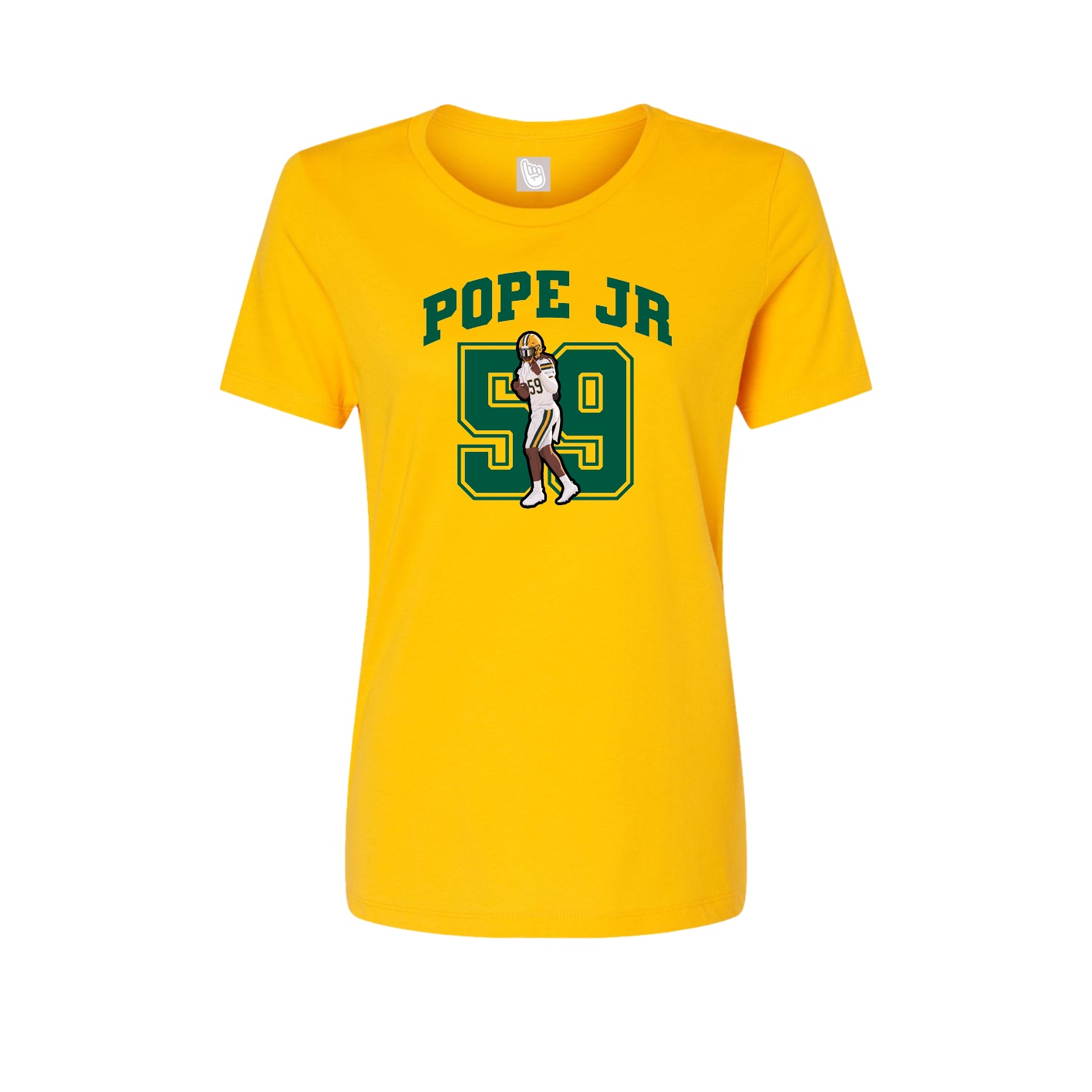 Fitted Women's Tee — Number in Gold