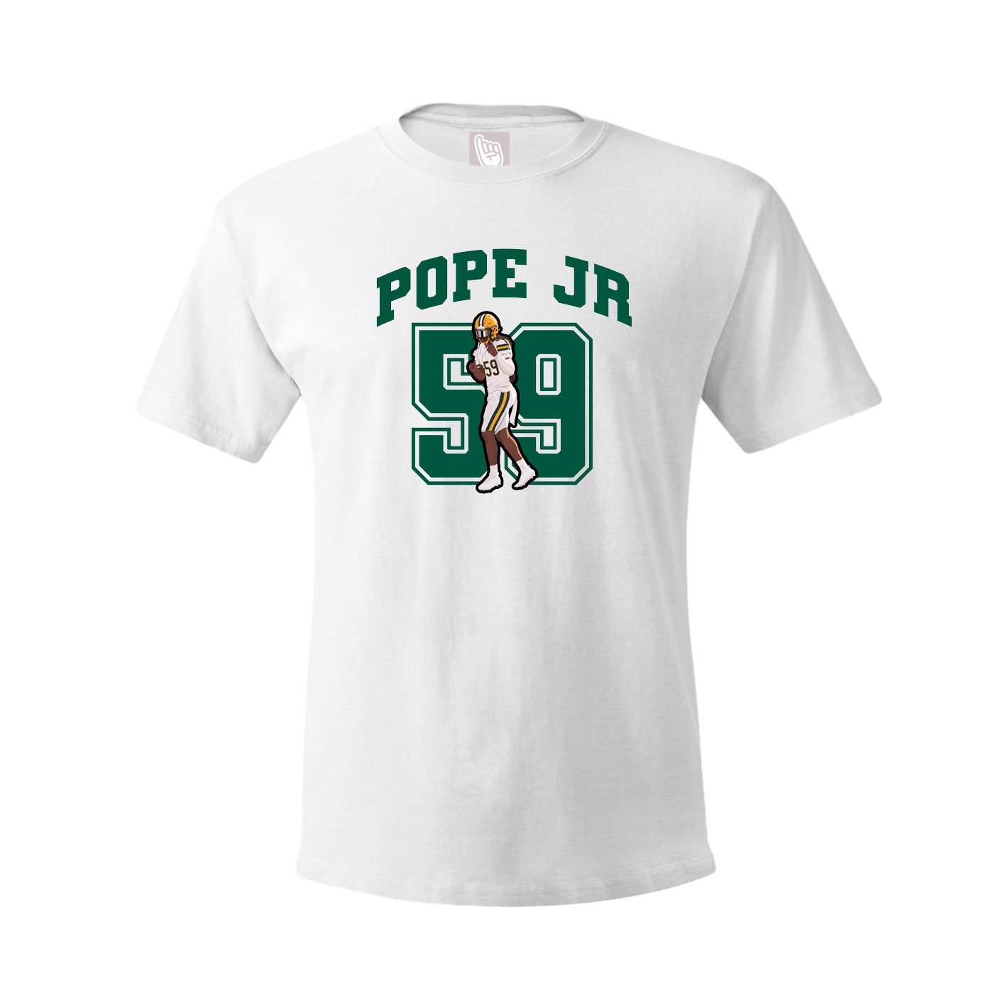 Youth Tee — Number in White