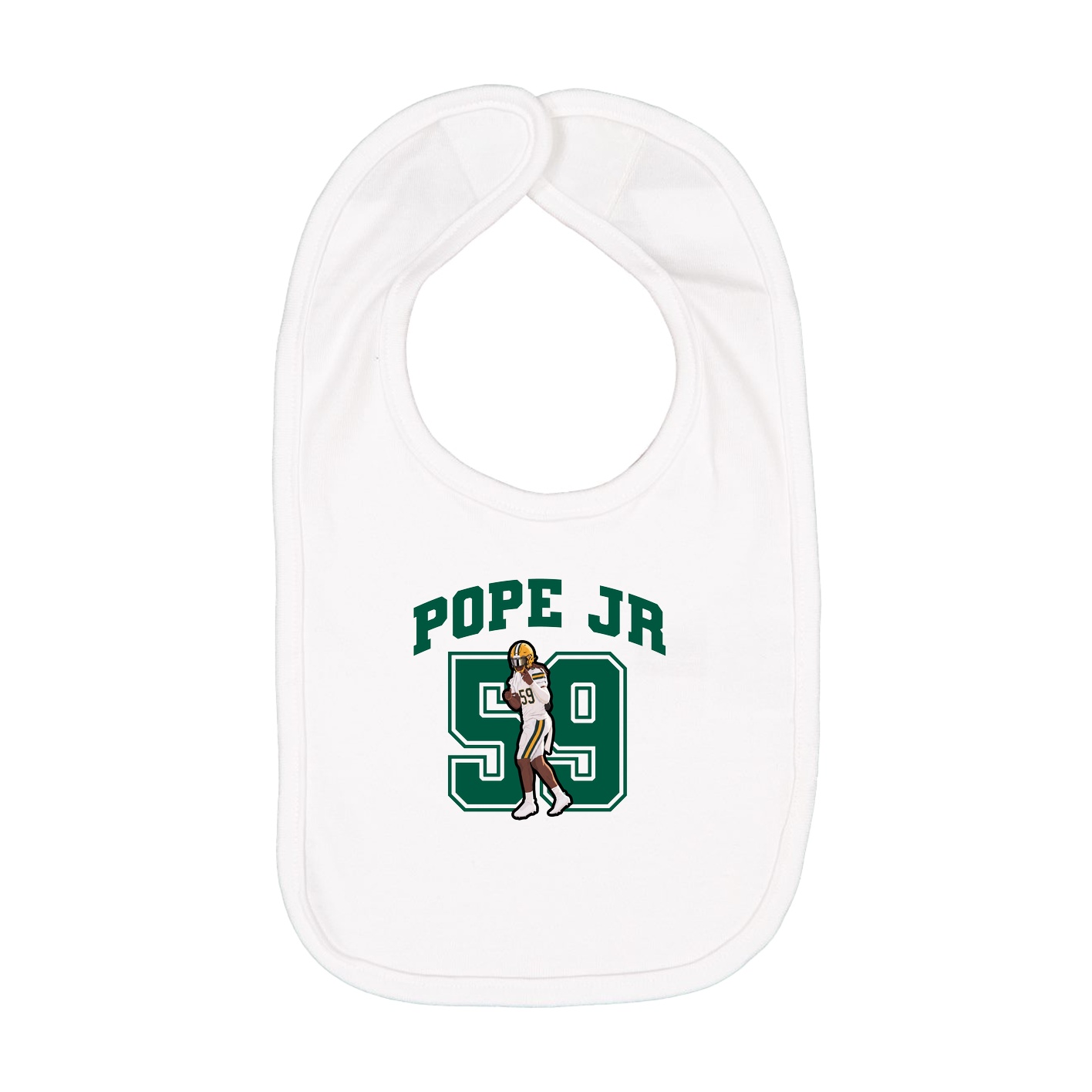 Infant Bib — Number in White