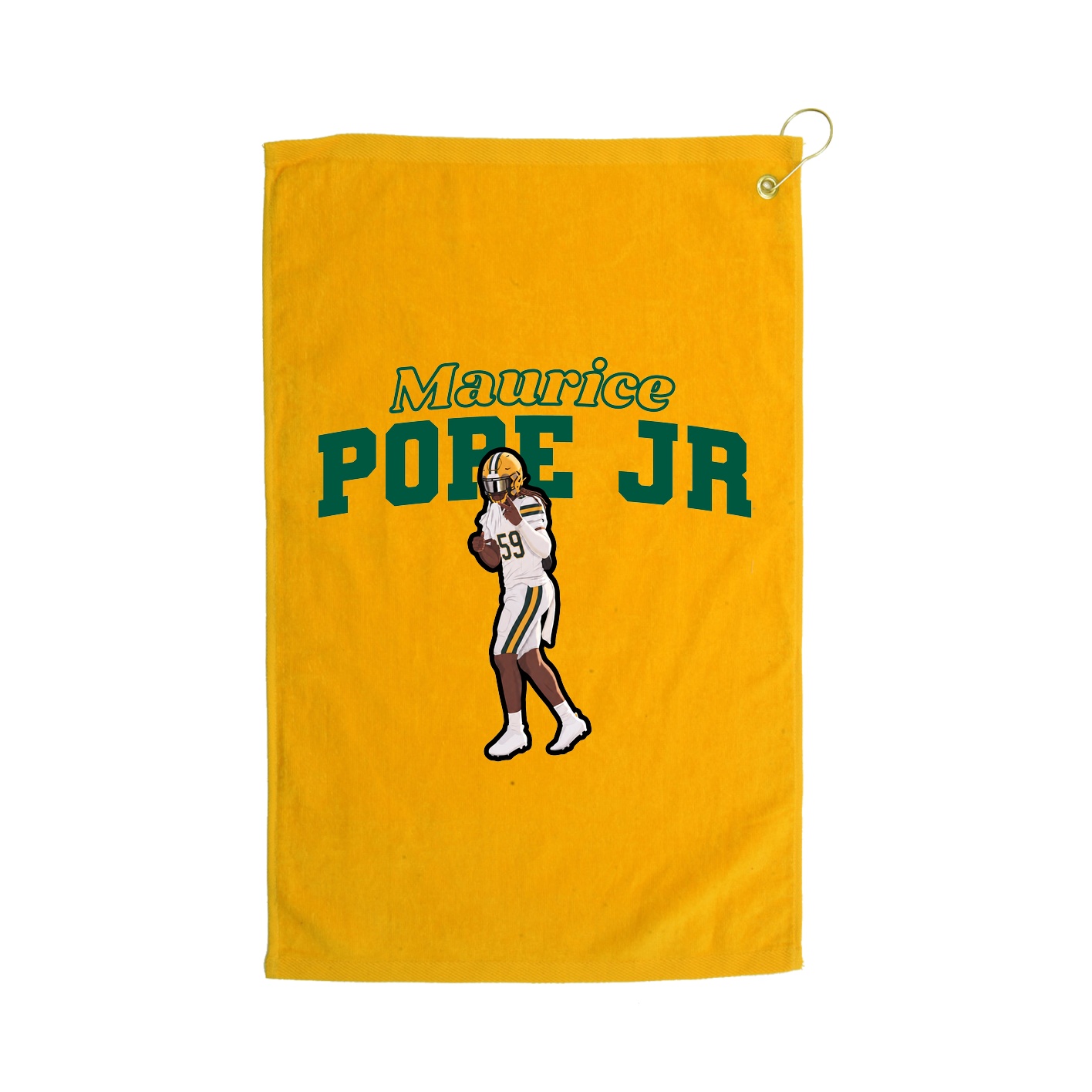Golf Towel — Name Arch in Gold