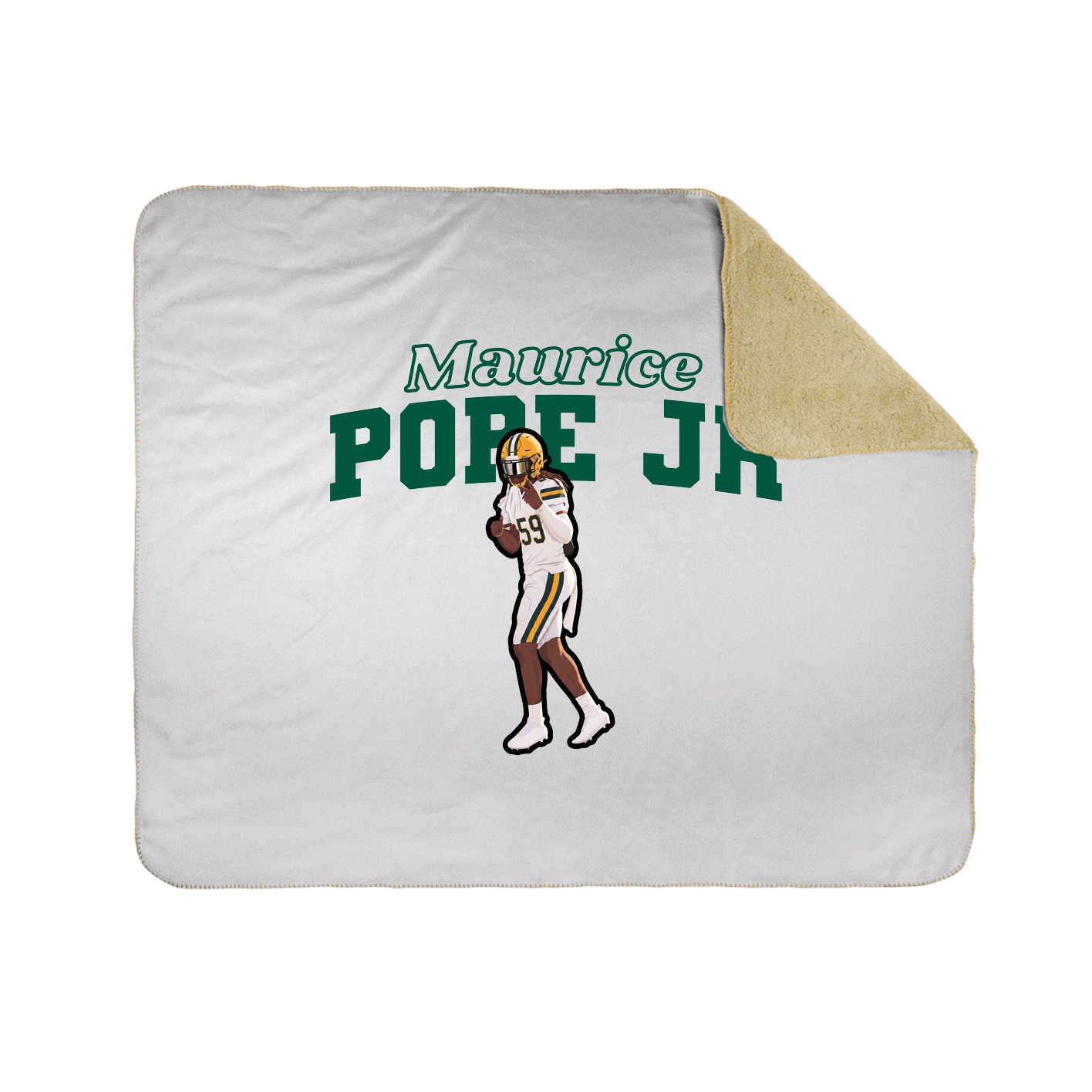 Throw Blanket — Name Arch in White