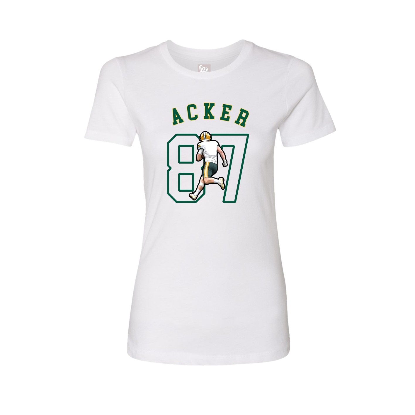 Fitted Women's Tee — Shirsey Arch in White