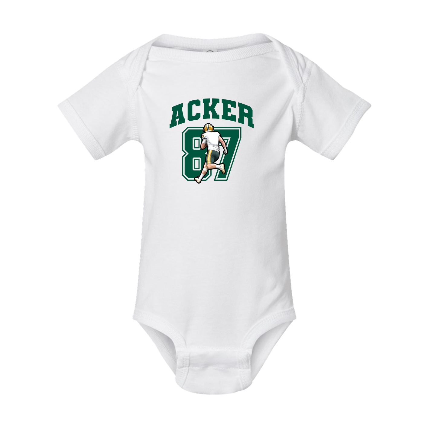 Baby Onesie — Number in White