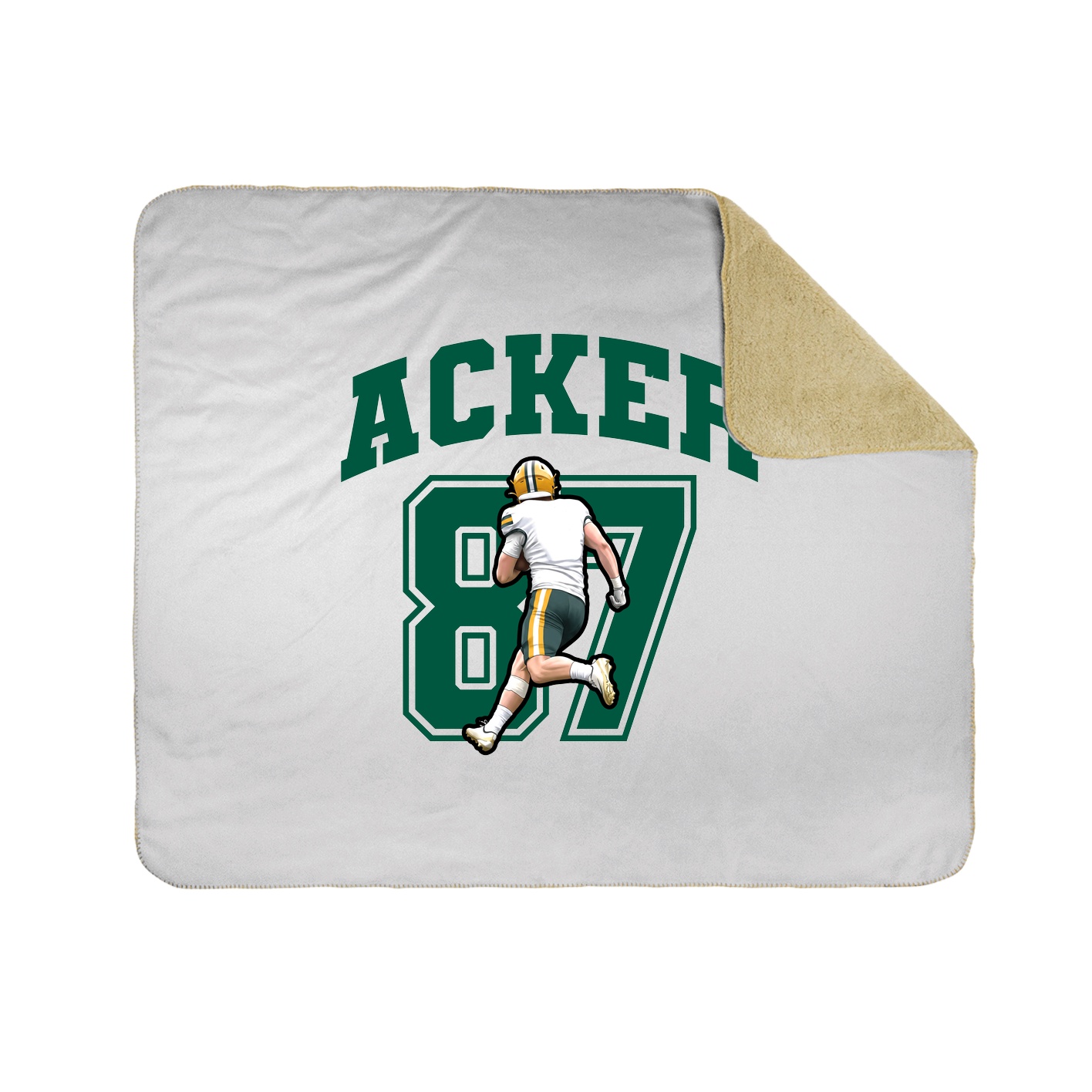 Throw Blanket — Number in White