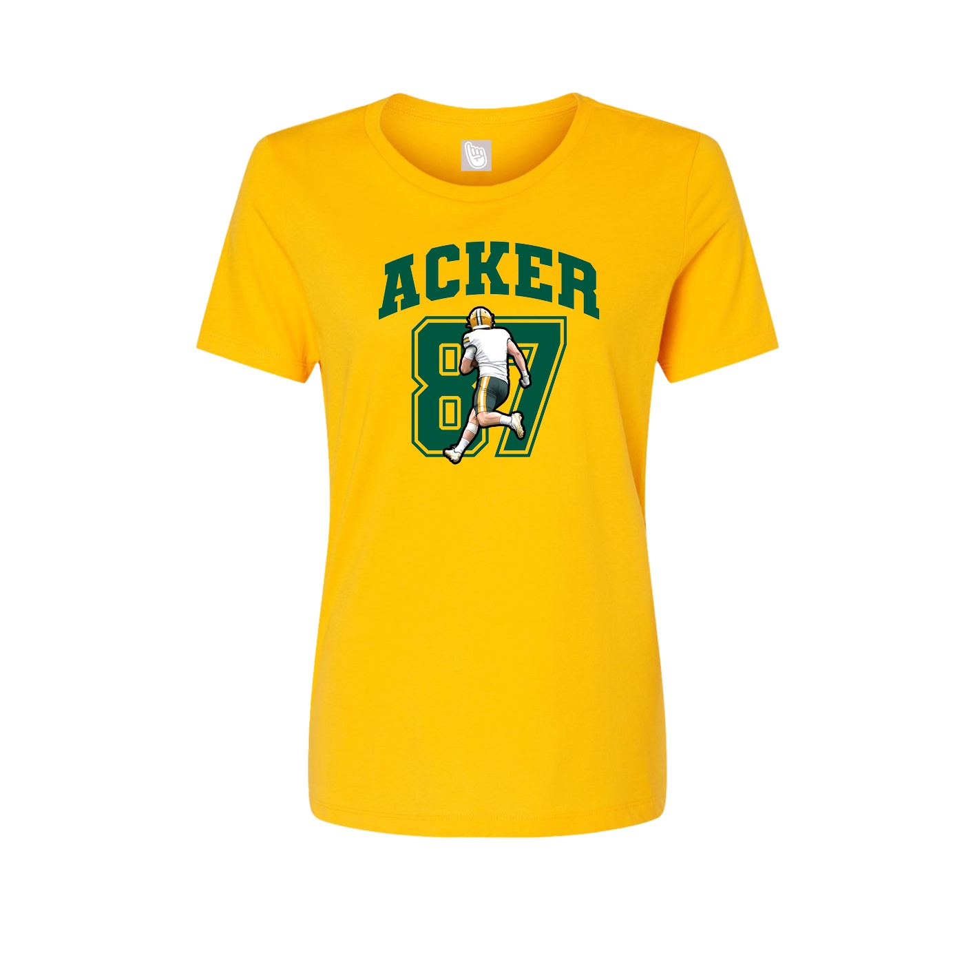 Fitted Women's Tee — Number in Gold
