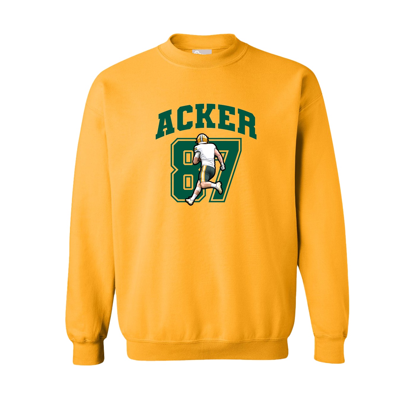 Fleece Crew — Number in Gold