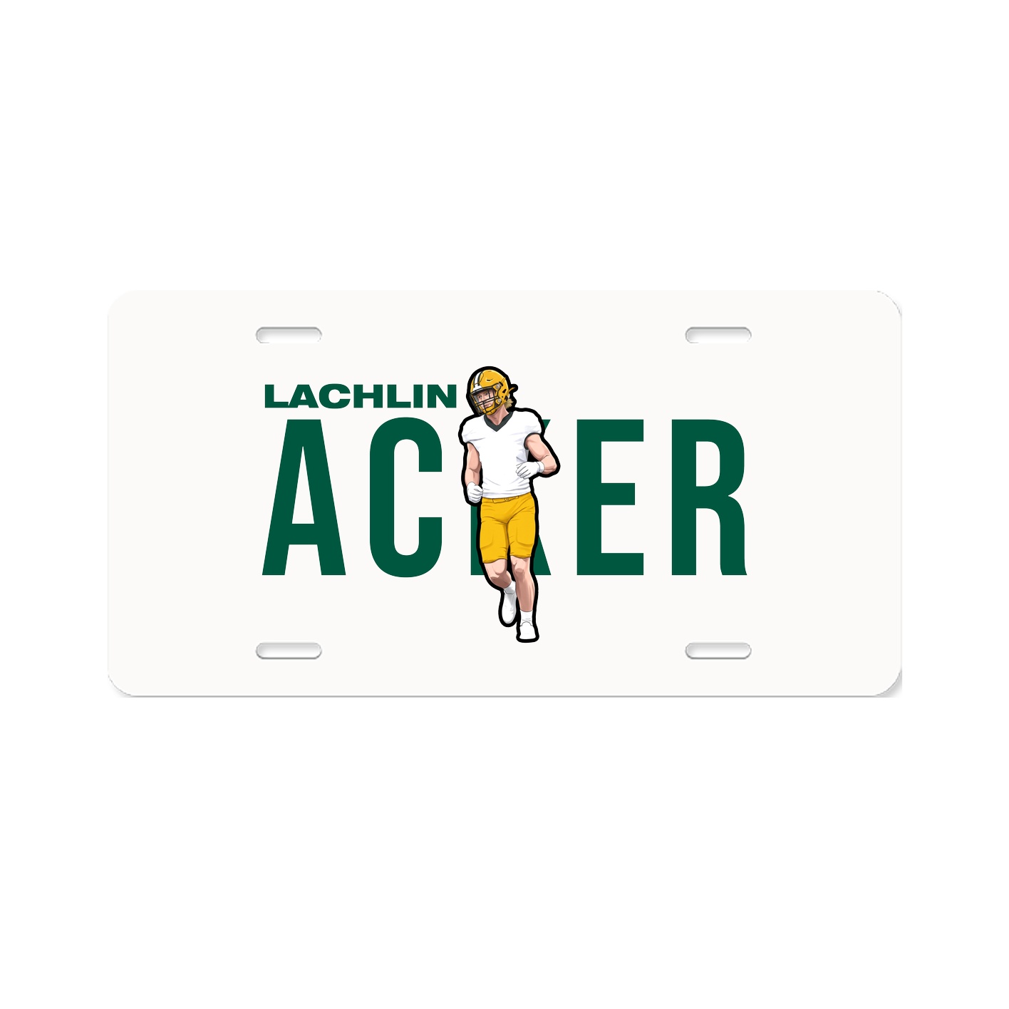 License Plate — Player Name in Classic