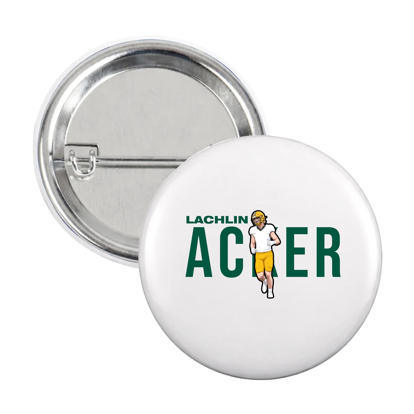 Game Day Button — Player Name in White