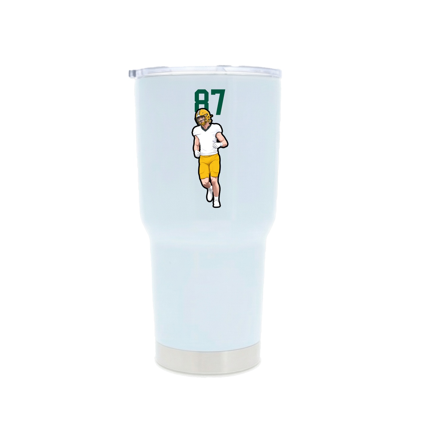 30oz Stainless Steel Tumbler — Number Top in White