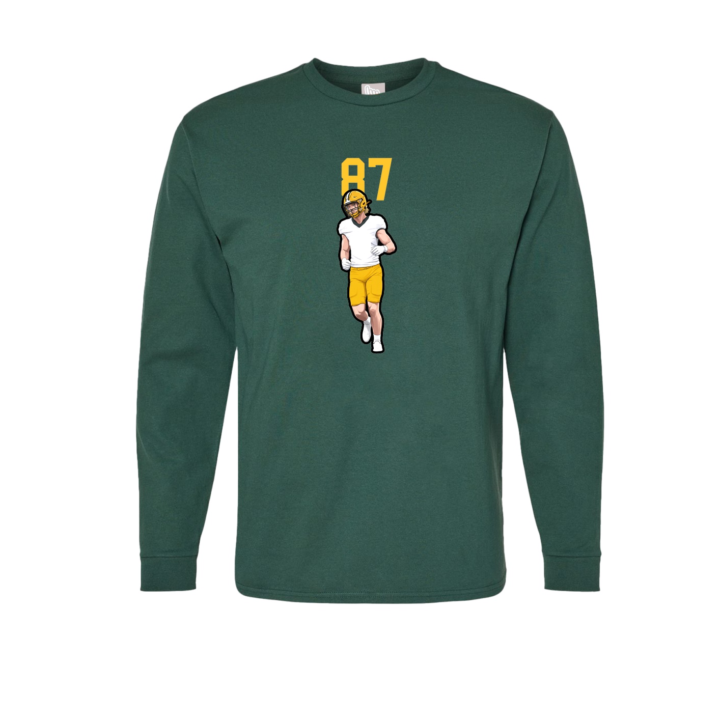 Long Sleeve Tee — Number Top in Green