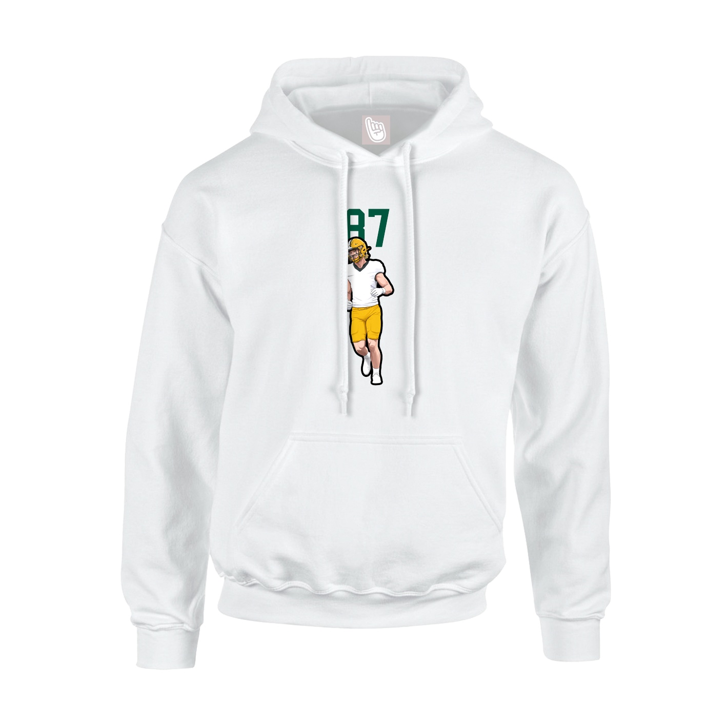 Hoodie — Number Top in White
