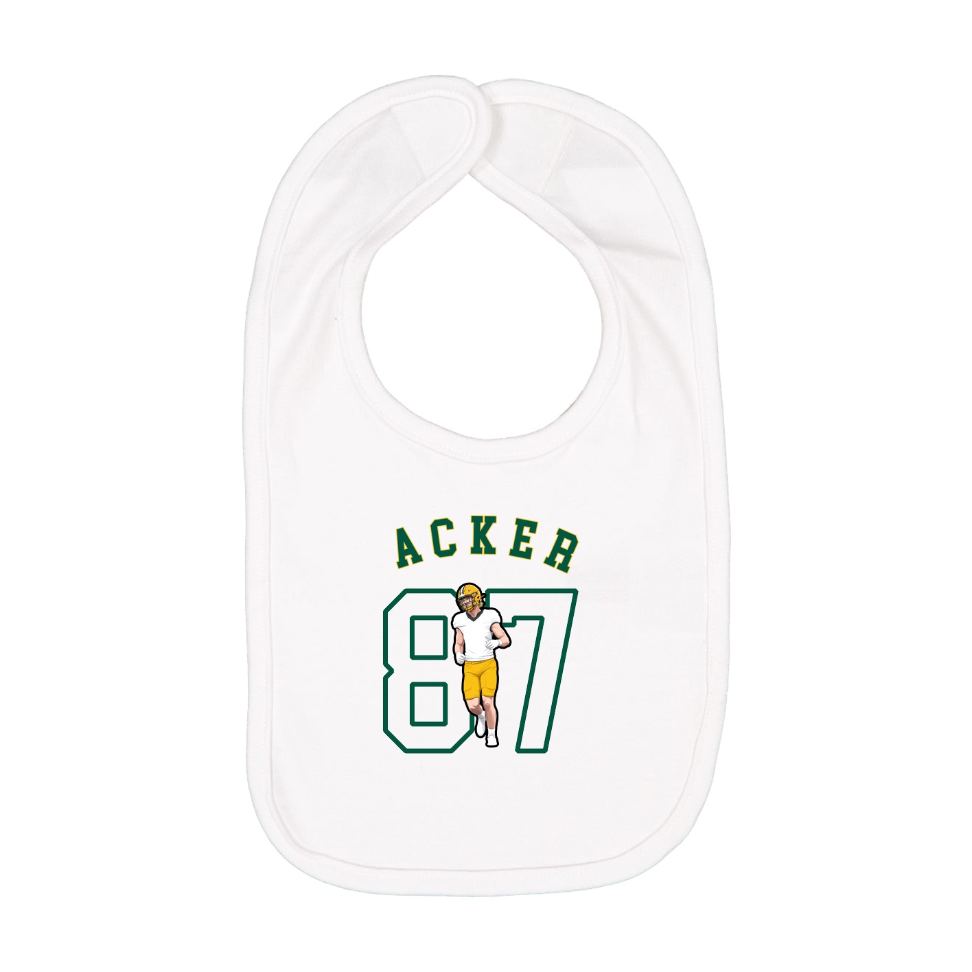 Infant Bib — Shirsey Arch in White