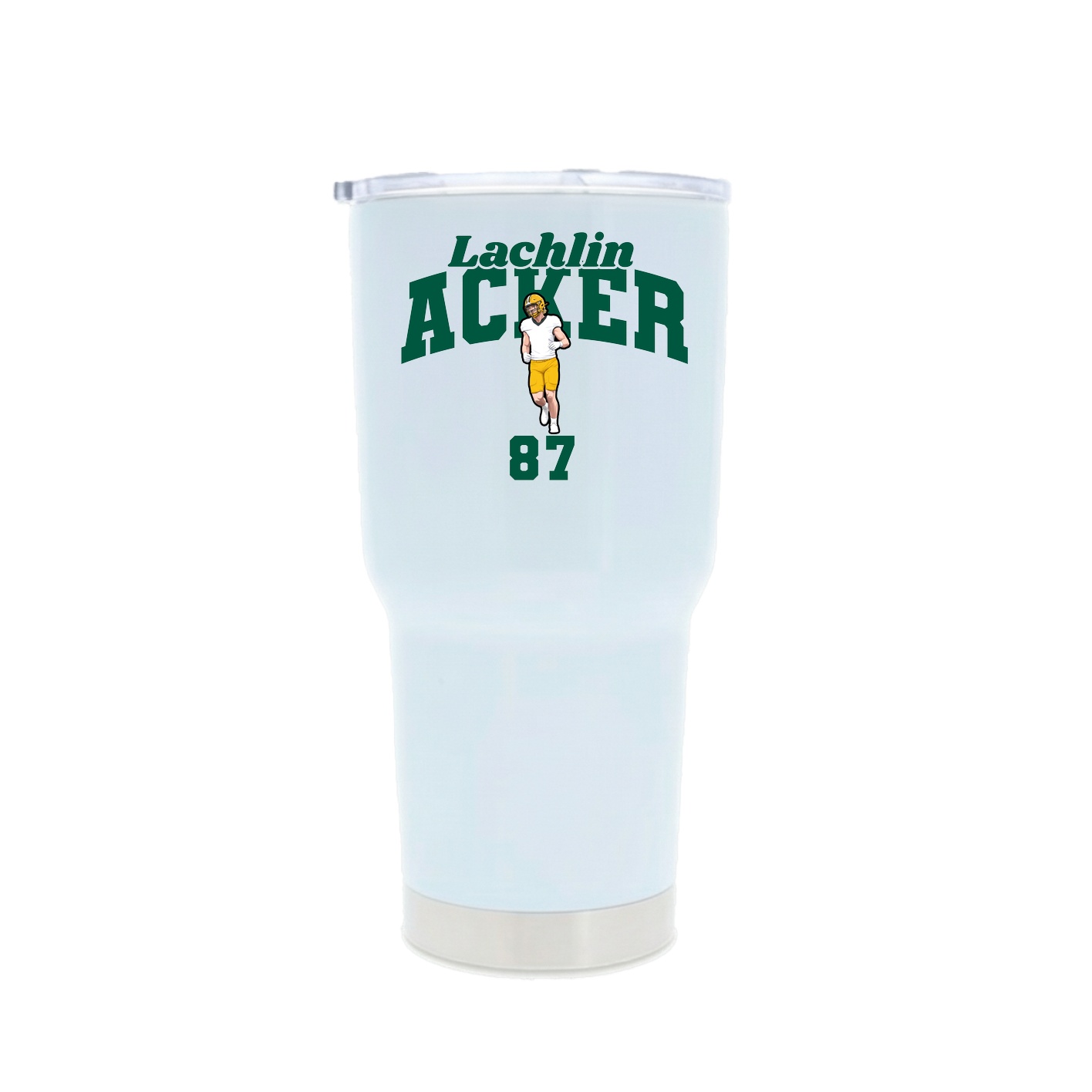 30oz Stainless Steel Tumbler — Signature Arch in White
