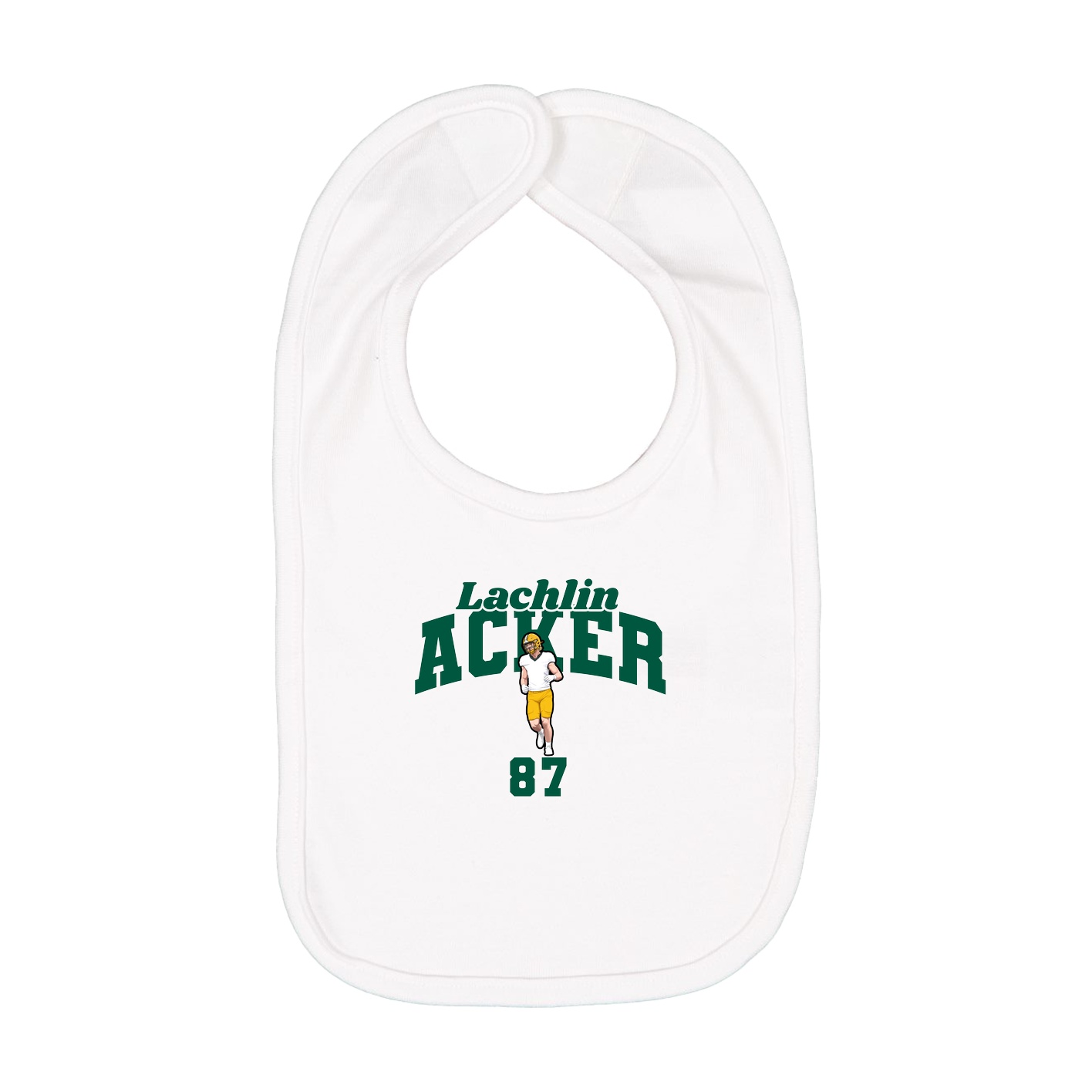Infant Bib — Signature Arch in White