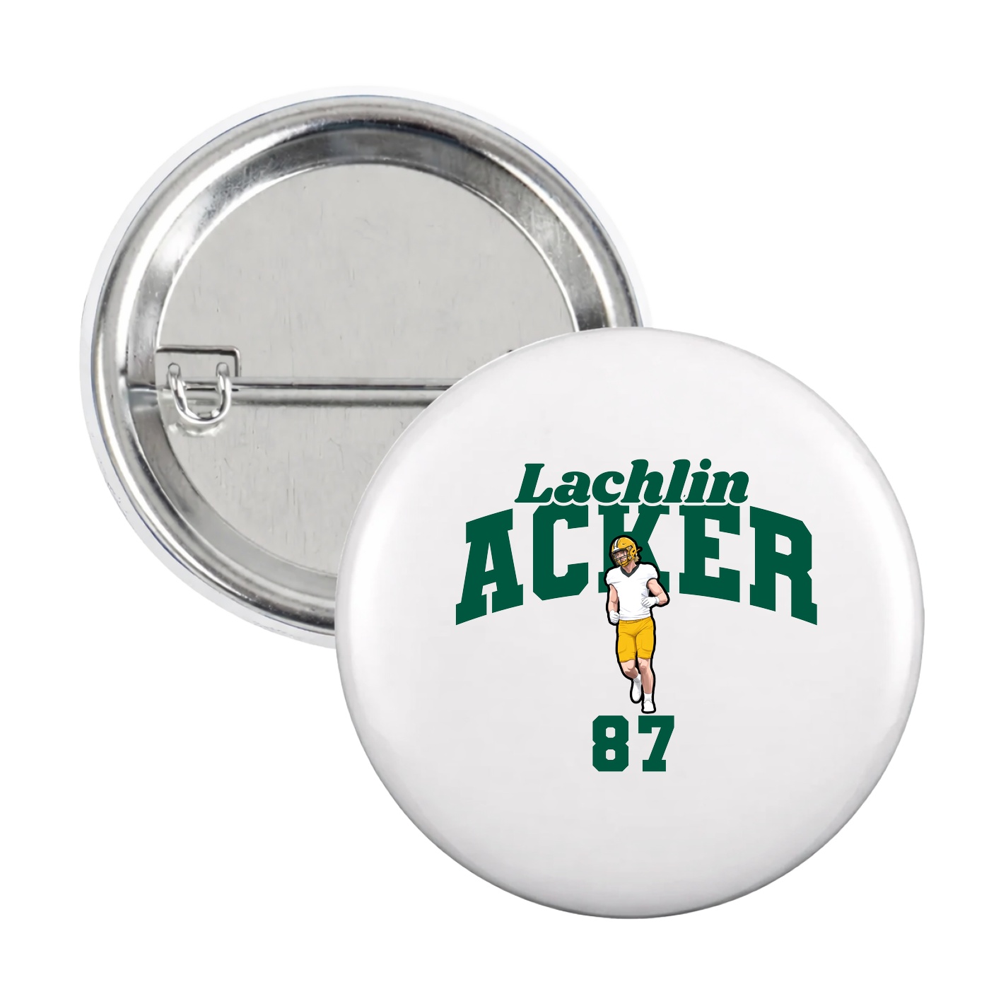 Game Day Button — Signature Arch in White