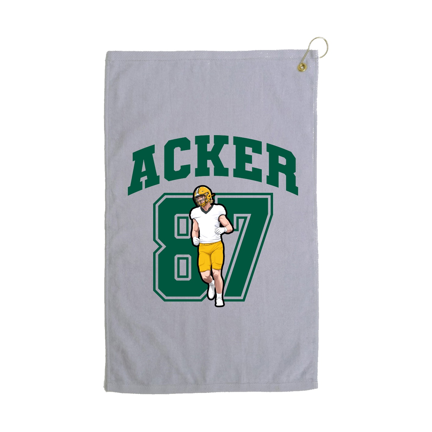 Golf Towel — Number in Grey