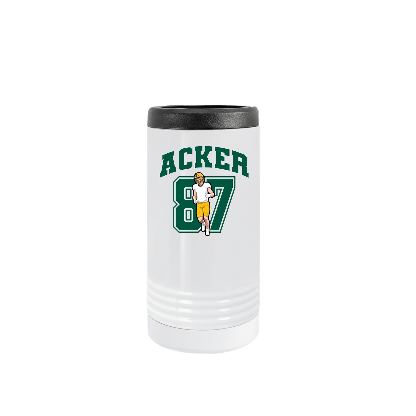 Slim Beverage Holder — Number in White