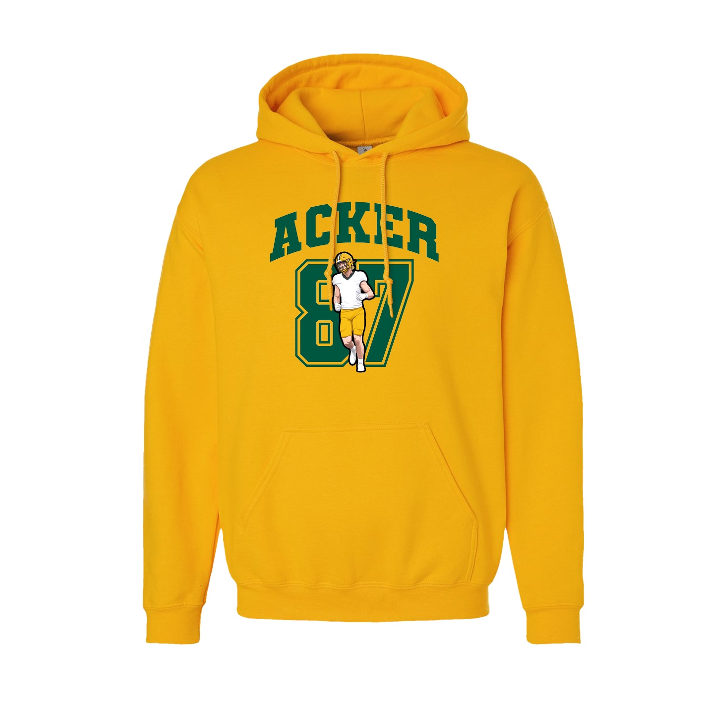 Hoodie — Number in Gold
