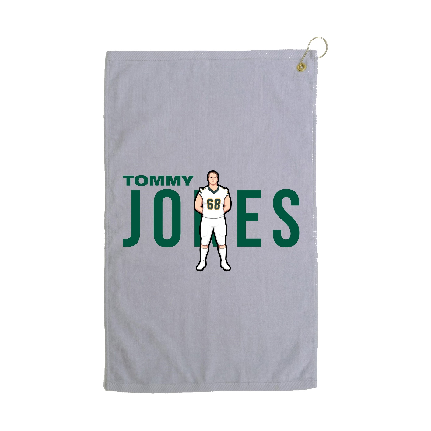 Golf Towel — Player Name in Grey