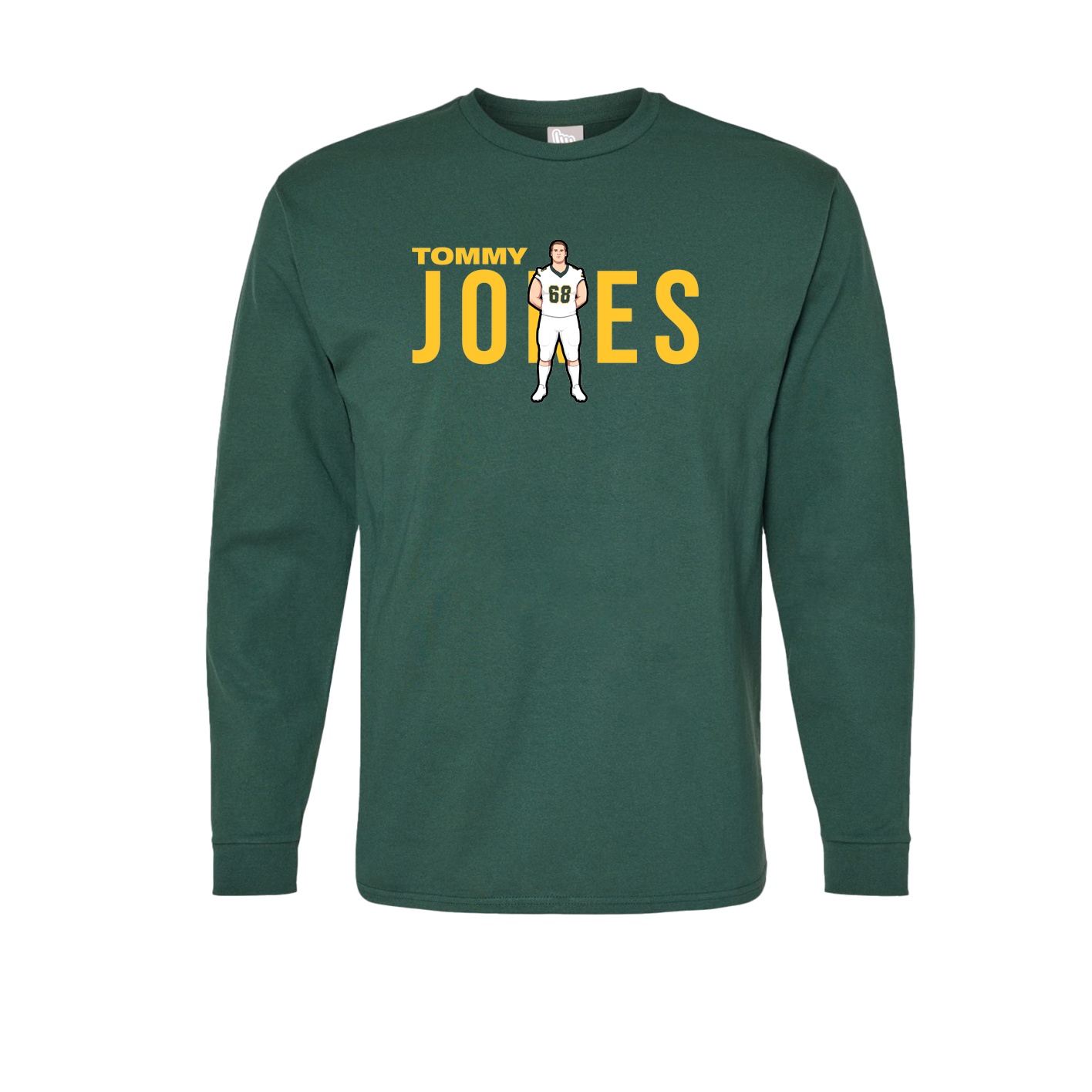 Long Sleeve Tee — Player Name in Green