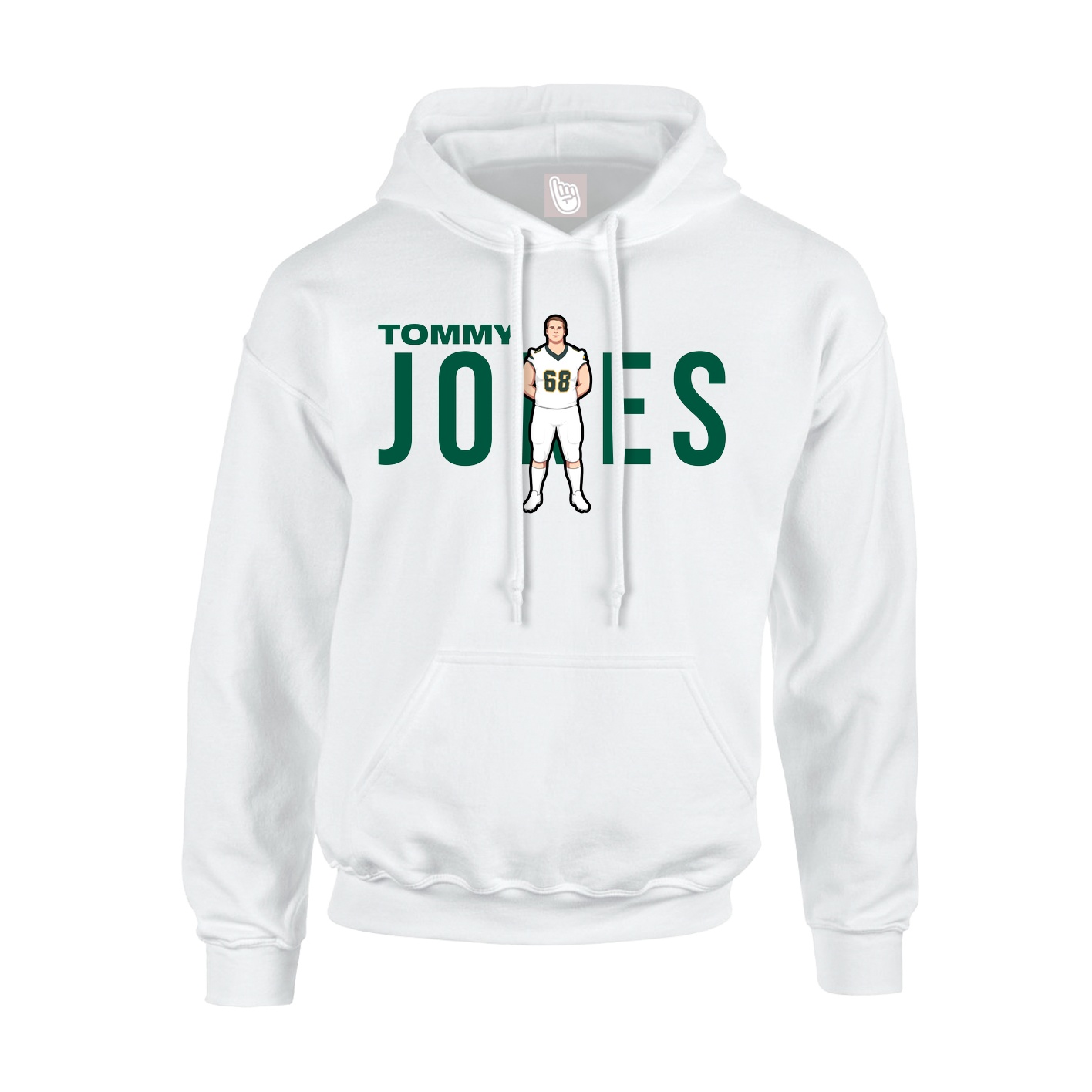 Youth Hoodie — Player Name in White