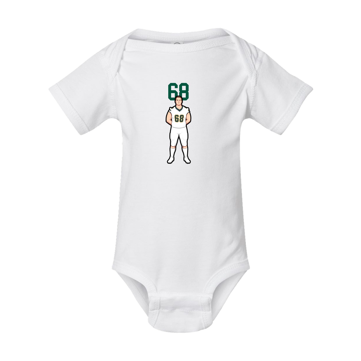 Baby Onesie — Number Top in White