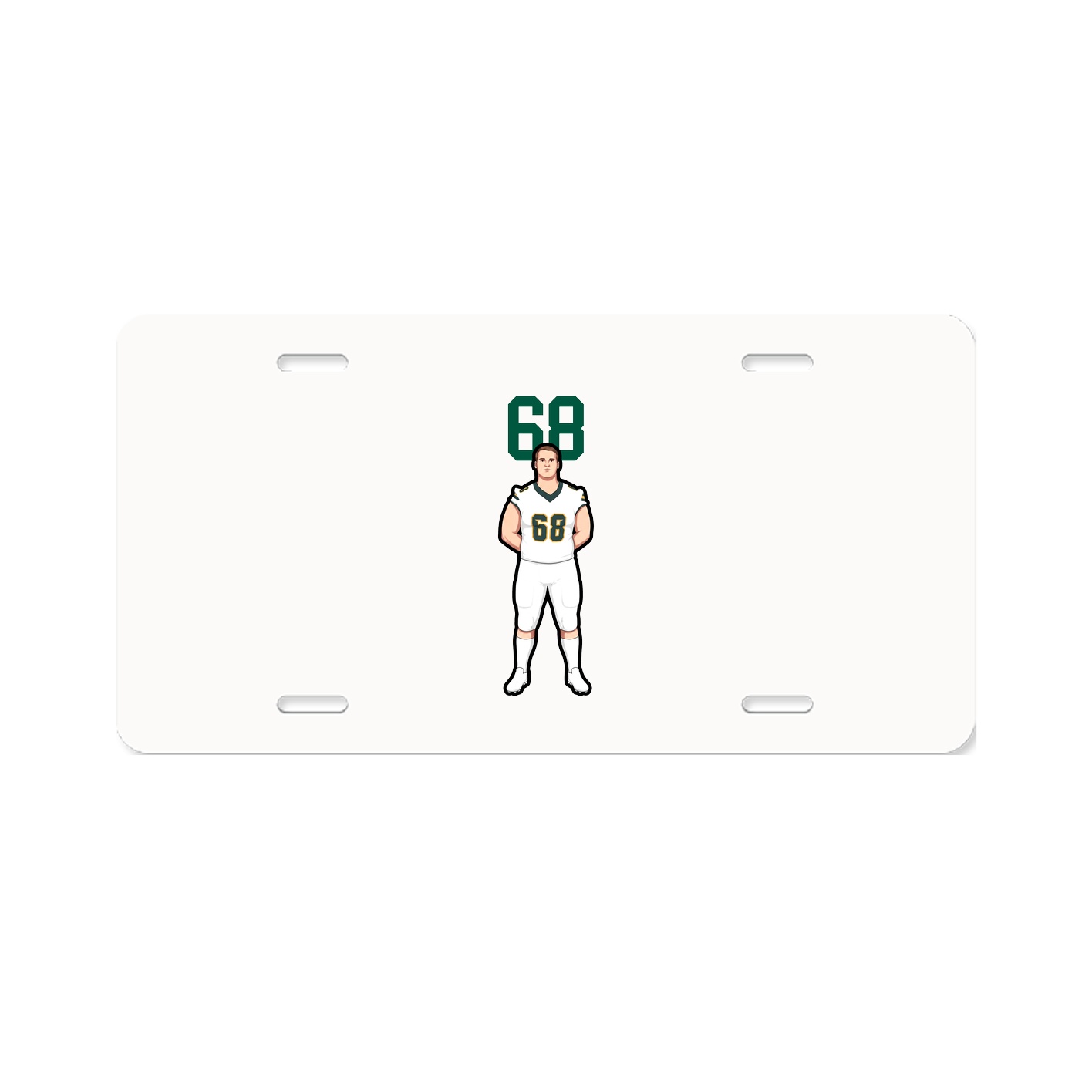 License Plate — Number Top in Classic