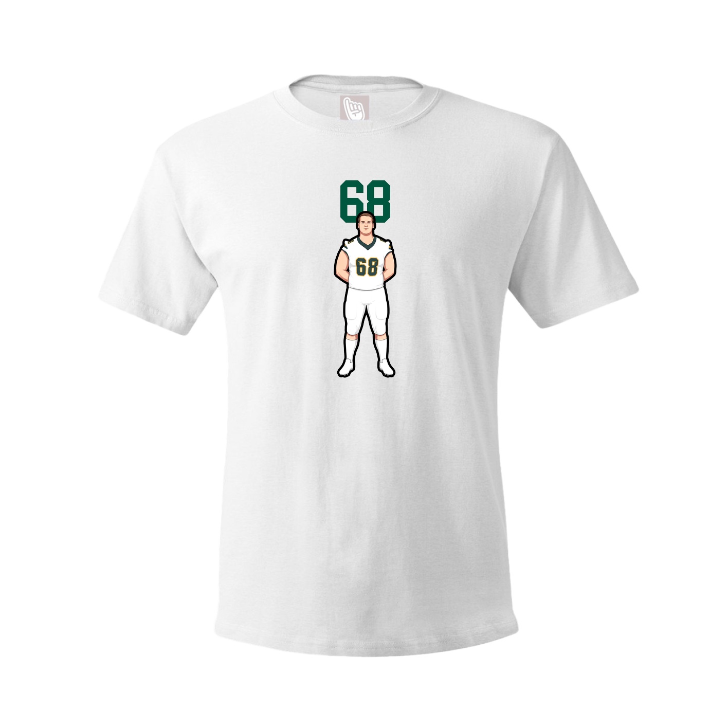 Youth Tee — Number Top in White