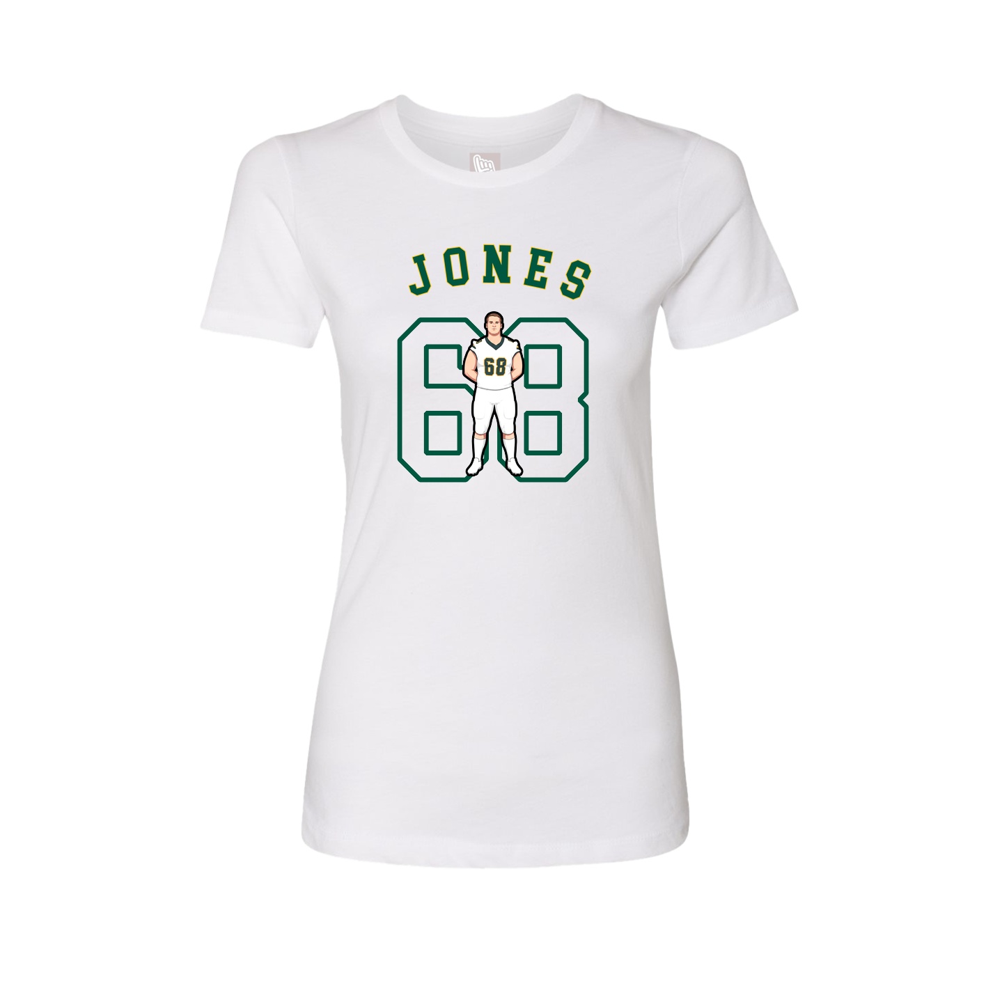Fitted Women's Tee — Shirsey Arch in White