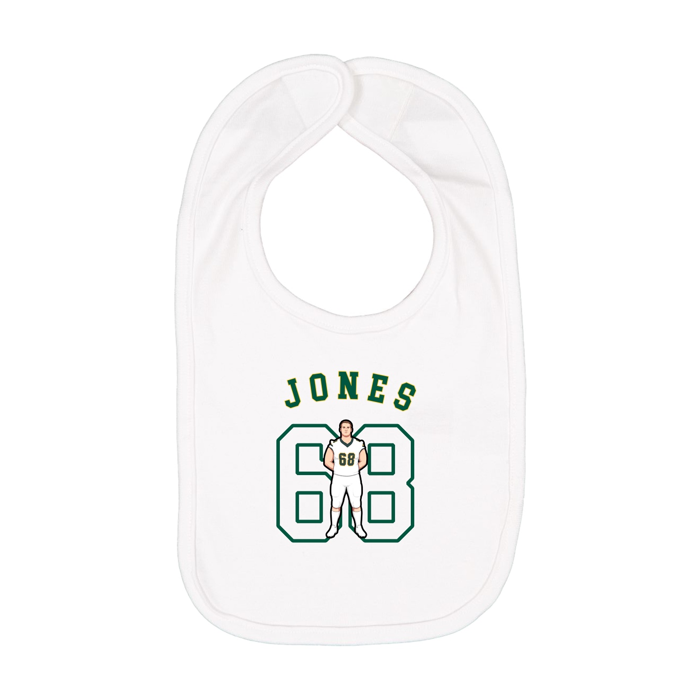 Infant Bib — Shirsey Arch in White